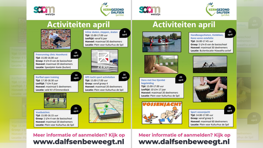 Sports4kids buitenactiviteiten in april