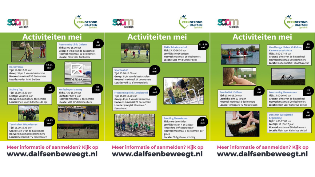 Sports4kids activiteitenkalender mei is uit