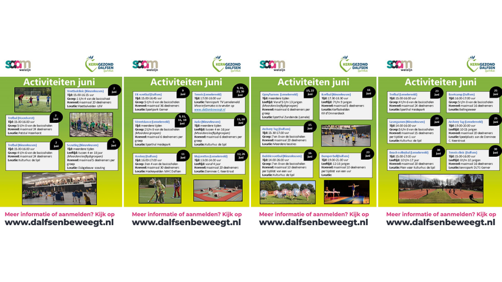 Sports4kids activiteiten in juni Sports4kids activiteiten in juni