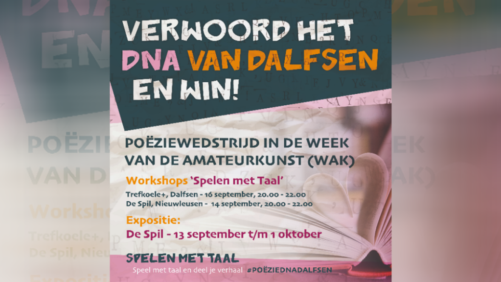 Poëziewedstrijd en workshops tijdens WAK