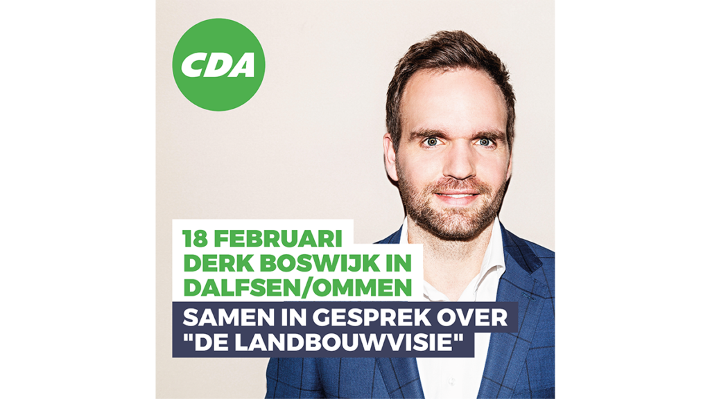CDA Dalfsen en CDA Ommen gaan in gesprek met Tweede Kamerlid Derk Boswijk CDA Dalfsen en CDA Ommen gaan in gesprek met Tweede Kamerlid Derk Boswijk