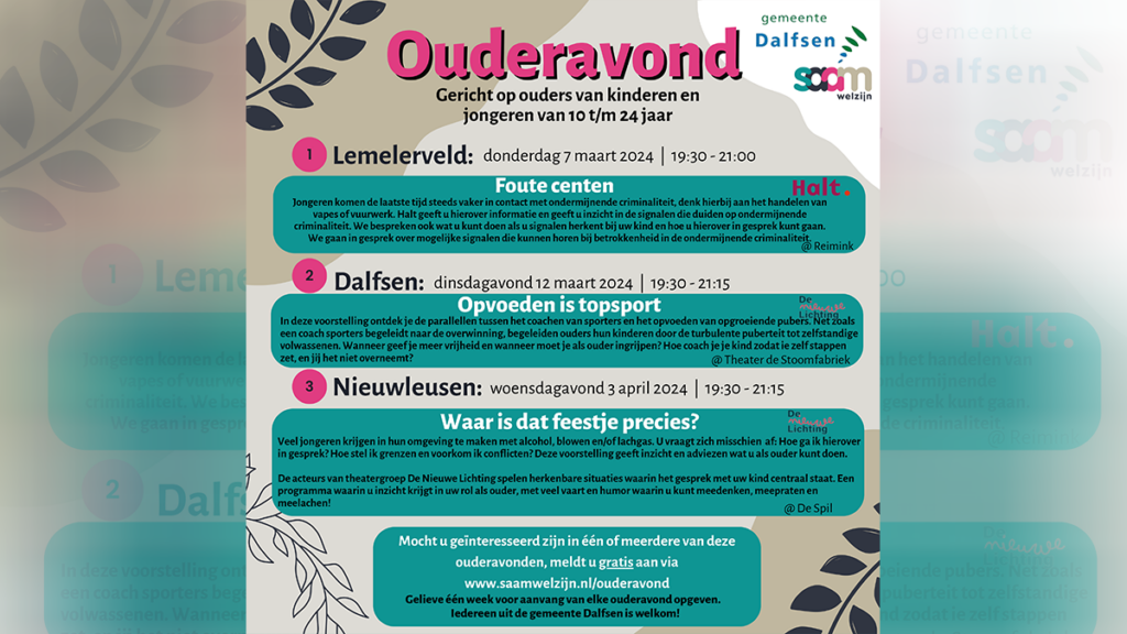 Ouderavonden in de gemeente Dalfsen