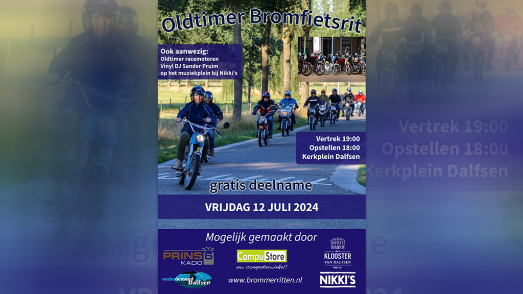 3e editie van Oldtimer bromfietsrit Dalfsen