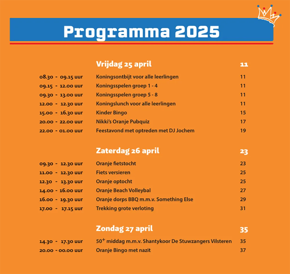 Volop activiteiten tijdens Oranjefeest Hoonhorst 2025