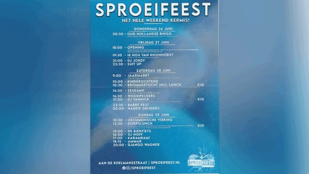 Sproeifeest 2025 in Hoonhorst Belooft Spectaculair Programma