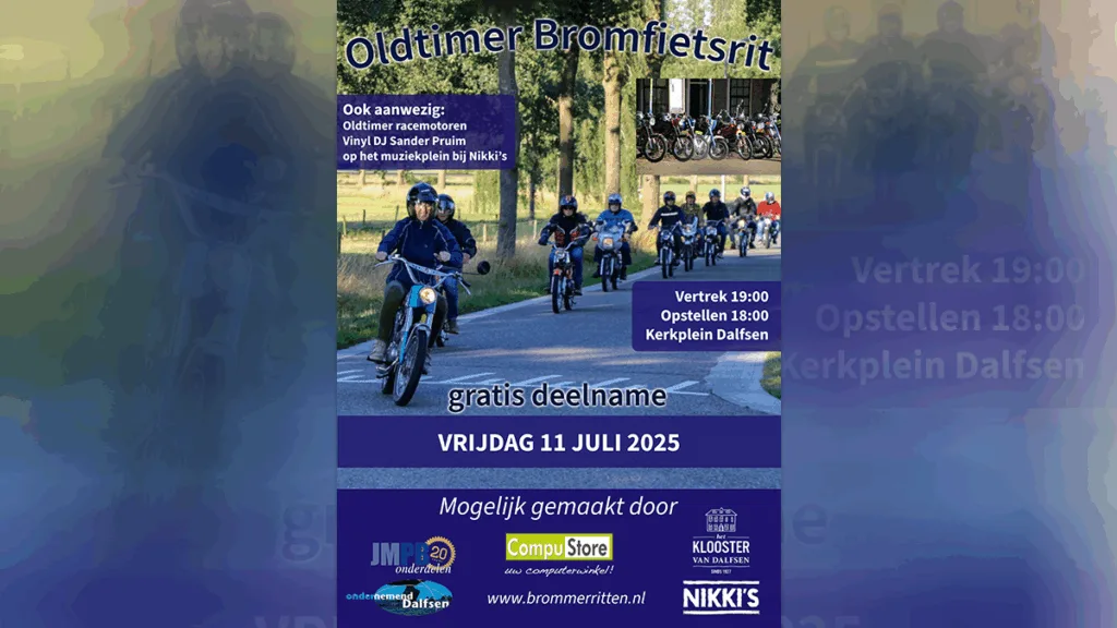 Oldtimer bromfietsrit Dalfsen keert terug op 11 juli!