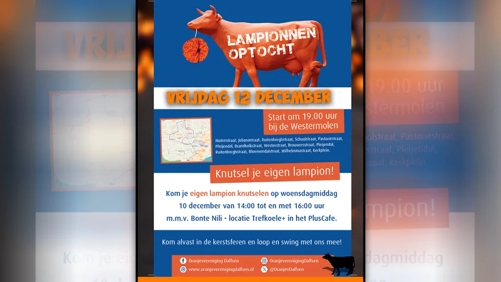Dalfsen Stralend: Lampionnenoptocht op 12 december