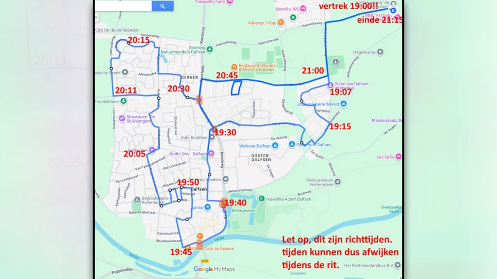 Lichtjesroute Dalfsen: Bekijk hier de route en tijden