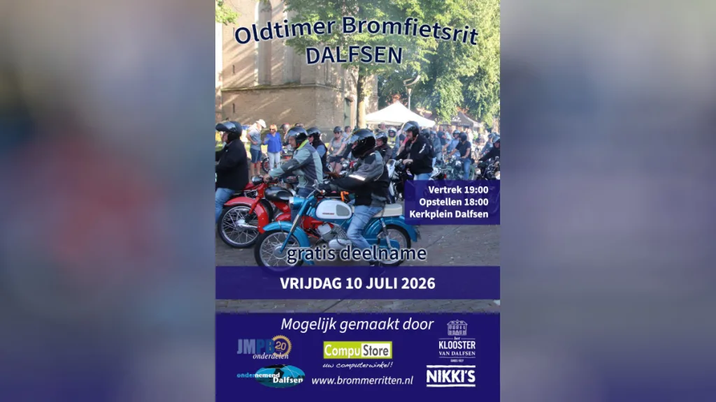 Vierde Oldtimer Bromfietsrit in Dalfsen Vierde Oldtimer Bromfietsrit in Dalfsen