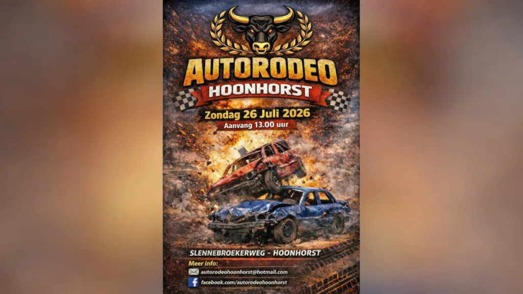 Autorodeo Hoonhorst: Spektakel en feest op 26 juli Autorodeo Hoonhorst: Spektakel en feest op 26 juli