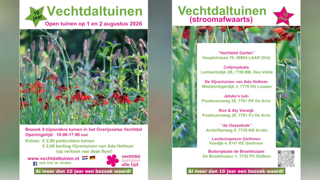 10e Open Vechtdaltuinen op 1 en 2 augustus 10e Open Vechtdaltuinen op 1 en 2 augustus